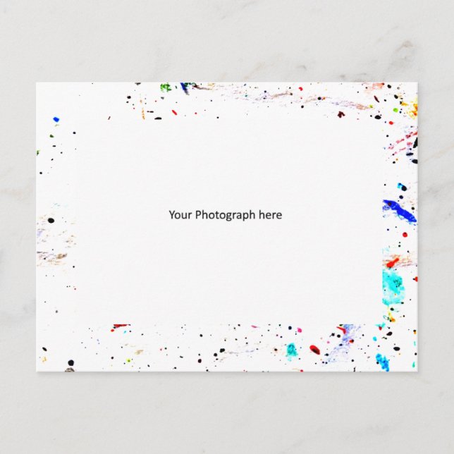 Abstrakte Art Border Fotografy Template Postkarte (Vorderseite)