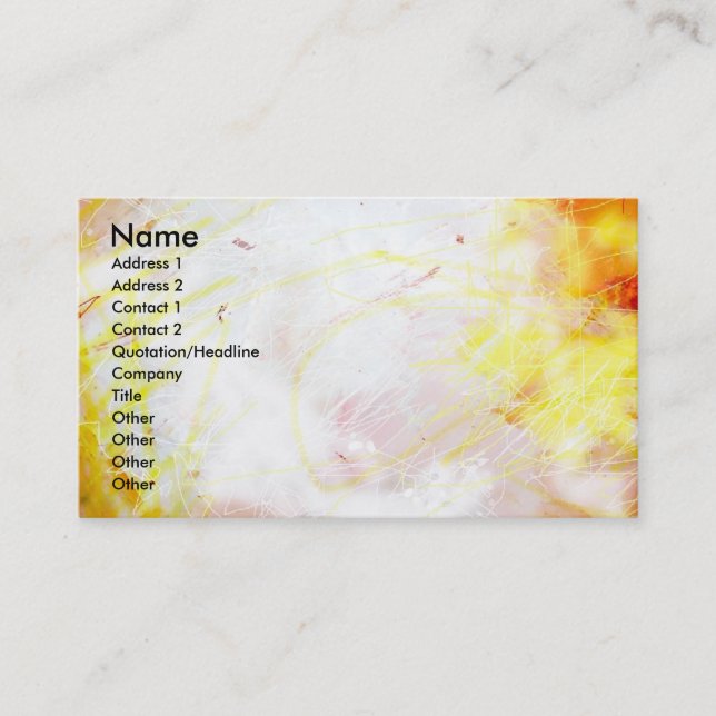 Abstrakte Art Business Cards Visitenkarte (Vorderseite)