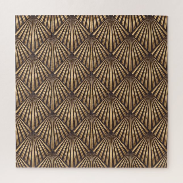 Abstrakte Art Déco: Gold Eleganz. (Vertikal)