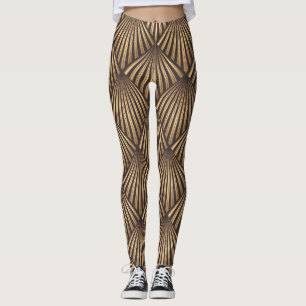 Abstrakte Art Déco: Gold Eleganz. Leggings