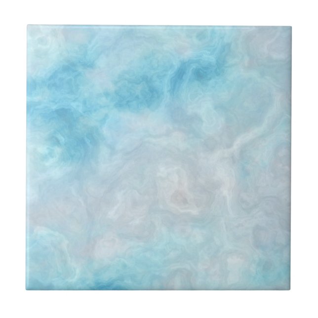 Abstrakte Art des Blue Ocean Monogram Fliese (Vorderseite)