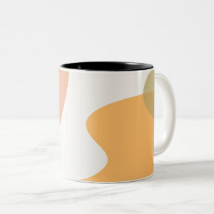 Abstrakte Art Design Orange Zweifarbige Tasse