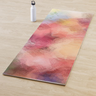 Abstrakte Art Gelb Rot Rot Blau Lila Yogamatte