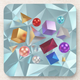 Abstrakte Art Geometric Formen Polygonal Untersetz Getränkeuntersetzer