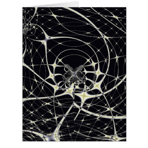 Abstrakte Art Golden Spiderweb