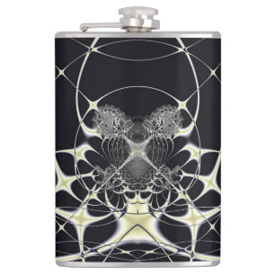 Abstrakte Art Golden Spiderweb Flachmann