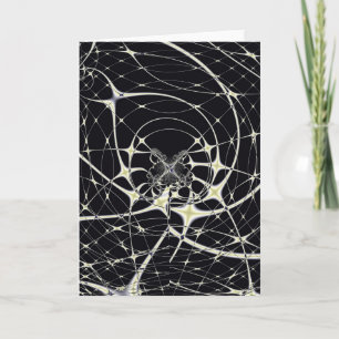 Abstrakte Art Golden Spiderweb Karte
