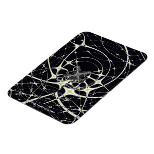 Abstrakte Art Golden Spiderweb Magnet