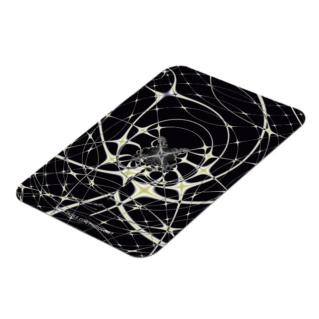 Abstrakte Art Golden Spiderweb Magnet (Linke Seite)