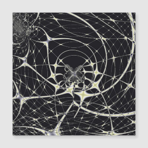 Abstrakte Art Golden Spiderweb Magnetkarte
