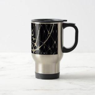 Abstrakte Art Golden Spiderweb Reisebecher