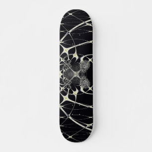 Abstrakte Art Golden Spiderweb Skateboard