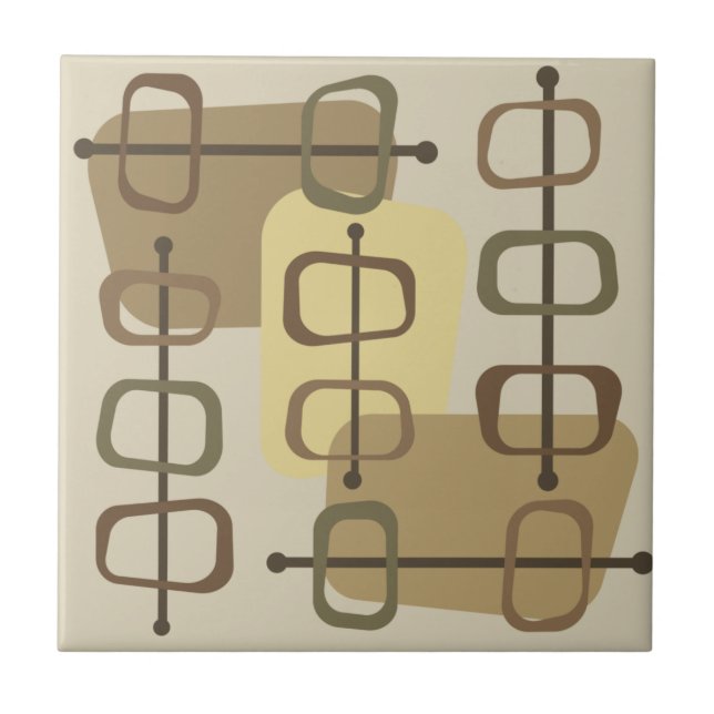 abstrakte Art Hollow Rocks Beige der 1950er Jahre Fliese (Vorderseite)