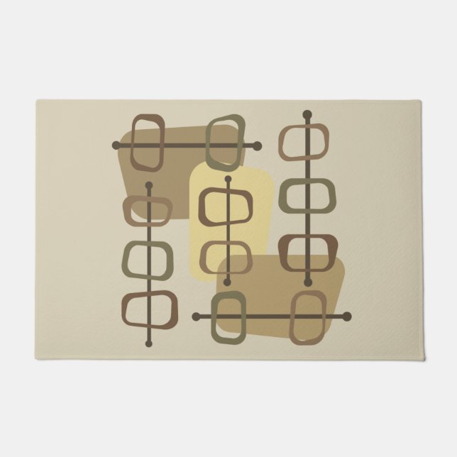 abstrakte Art Hollow Rocks Beige der 1950er Jahre Fußmatte (Vorderseite)