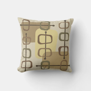abstrakte Art Hollow Rocks Beige der 1950er Jahre Kissen
