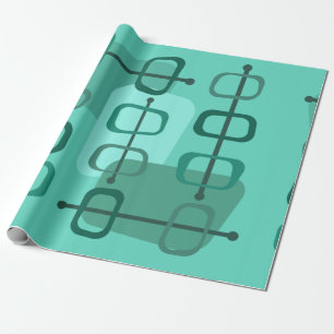 abstrakte Art Hollow Rocks Turquoise der 50er Jahr Geschenkpapier