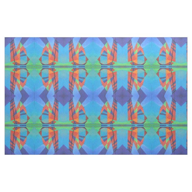 Abstrakte Art Junk Boote gegen Deep Blue Sky Stoff (Fat Quarter (45,7 x 55,9 cm))