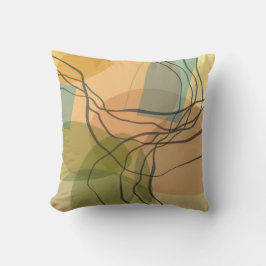 abstrakte Art Mitte des Jahrhunderts warme Farben Kissen