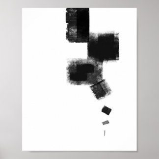 Abstrakte Art Nr. 113, Schwarz und Weiß Poster