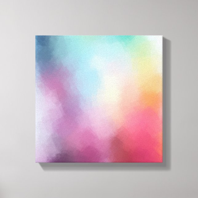 Abstrakte Art Rosa Gelb Blau Lila grün Leinwanddruck (Vorderseite)