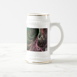 Abstrakte Art Space Fire Bierglas