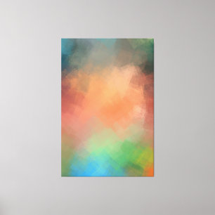 Abstrakte Art Yellow Blue Green Moderne Farben Leinwanddruck