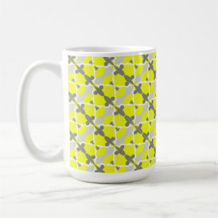 Abstrakte Art Yellow White Muster Tasse Cup