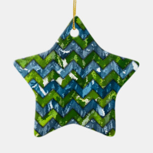Abstrakte Art Zickzack Design Keramik Ornament
