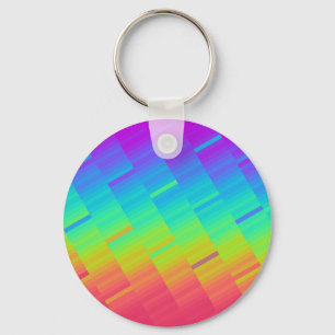 Abstrakte Artistische Regenbogenkunst Muster Schlüsselanhänger