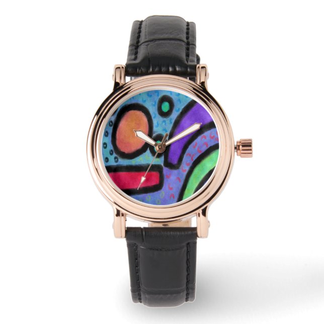 Abstrakte Artwear Armbanduhr (Vorderseite)