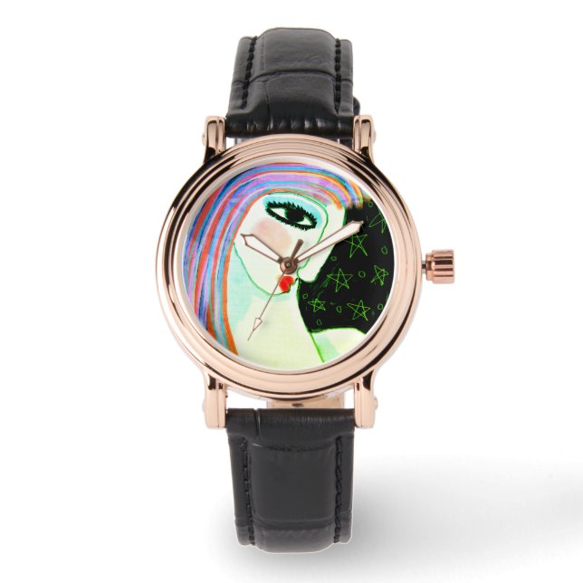 Abstrakte Artwear Armbanduhr (Vorderseite)
