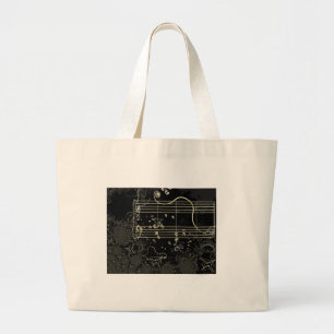 Abstrakte Artwork Black Jumbo Stoffbeutel