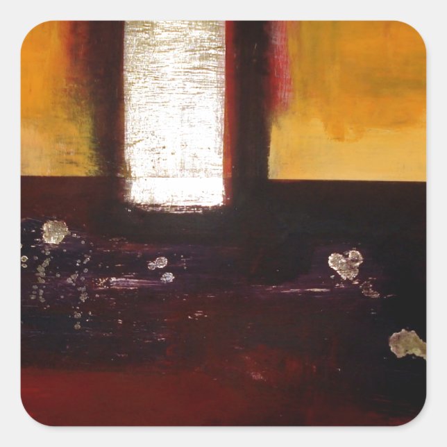 Abstrakte Artwork Quadratischer Aufkleber (Vorderseite)