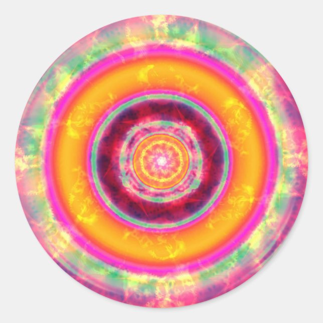 Abstrakte Artwork Runder Aufkleber (Vorderseite)