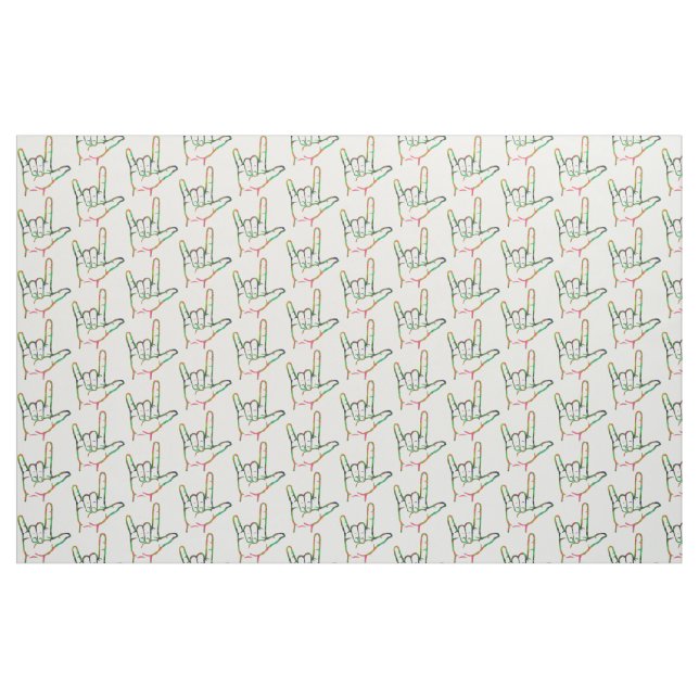 Abstrakte ASL I Liebe Sie Gemusterten Stoff (Yard (91,4 cm))
