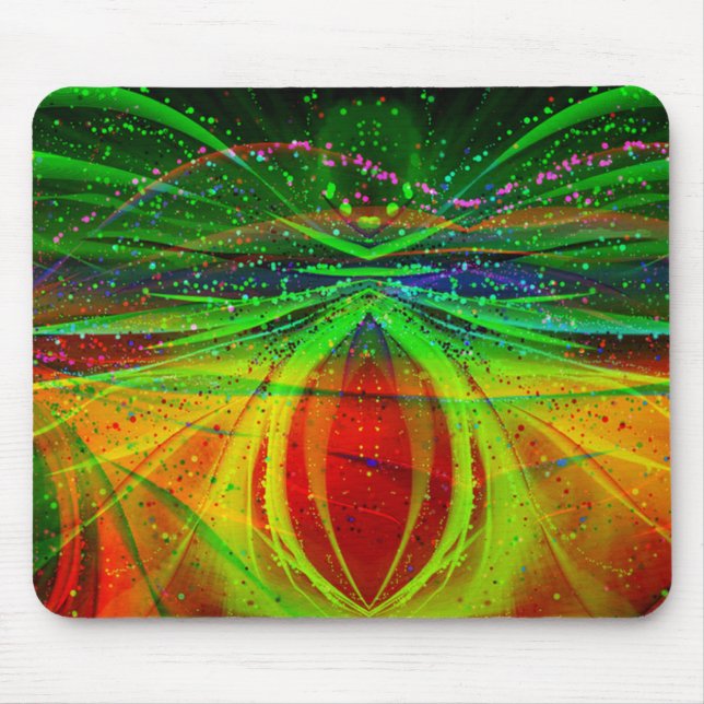 Abstrakte Astronomische Spinndrüsenmatte Mousepad (Vorne)
