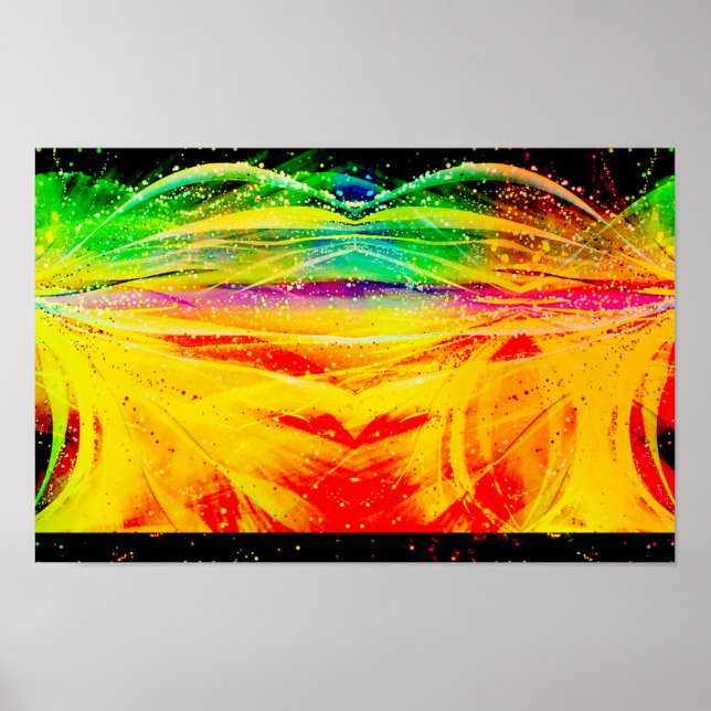 Abstrakte Astronomische Spinnvas Poster (Vorne)