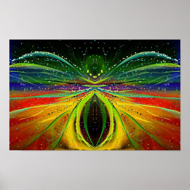Abstrakte Astronomische Spinnvas Poster (Vorne)