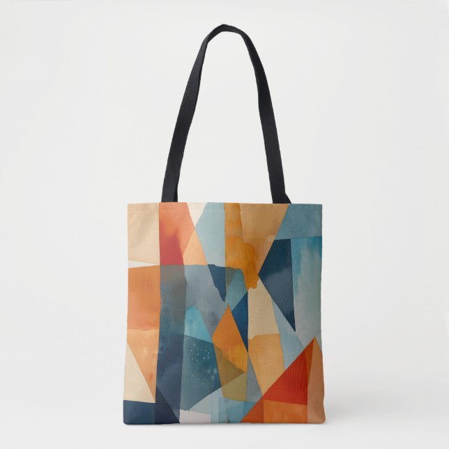 Abstrakte Augen von Blau und Orange Tasche (Vorderseite)