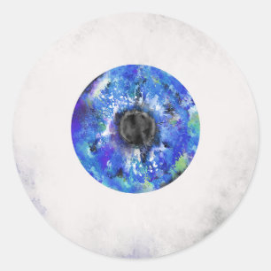 Abstrakte Augenkunst, Auge, Optometrie, Runder Aufkleber