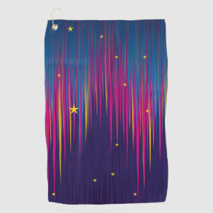Abstrakte Aurora Borealis farbenfroh Golfhandtuch