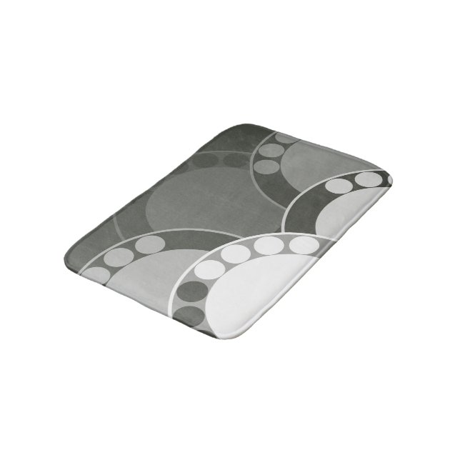 Abstrakte Außenfront - Dunkelgrün - Todesmatte Badematte (Schrägansicht)