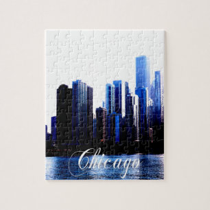 Abstrakte Auswirkungen von Downtown Chicago