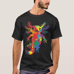 Abstrakte Axolotl-Malerei Grafik Mot T-Shirt