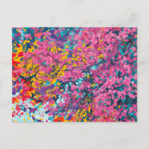 Abstrakte Azalea Wildblumen Postkarte