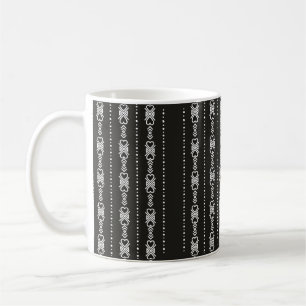 Abstrakte aztec-Herzstruktur Kaffeetasse