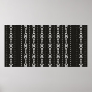 Abstrakte aztec-Herzstruktur Poster