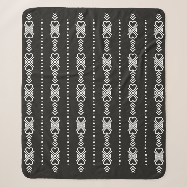 Abstrakte aztec-Herzstruktur Sherpadecke (Vorderseite)