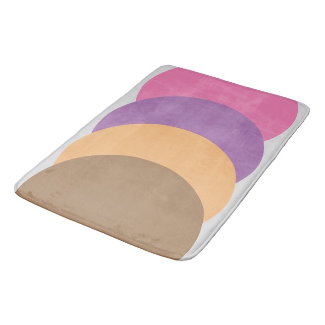 Abstrakte Badematte - farbiges Wappen (Schrägansicht)