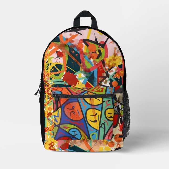 Abstrakte Bags Bedruckter Rucksack (Vorderseite)